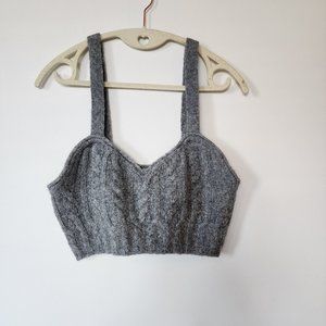Free People knit cropped bra top